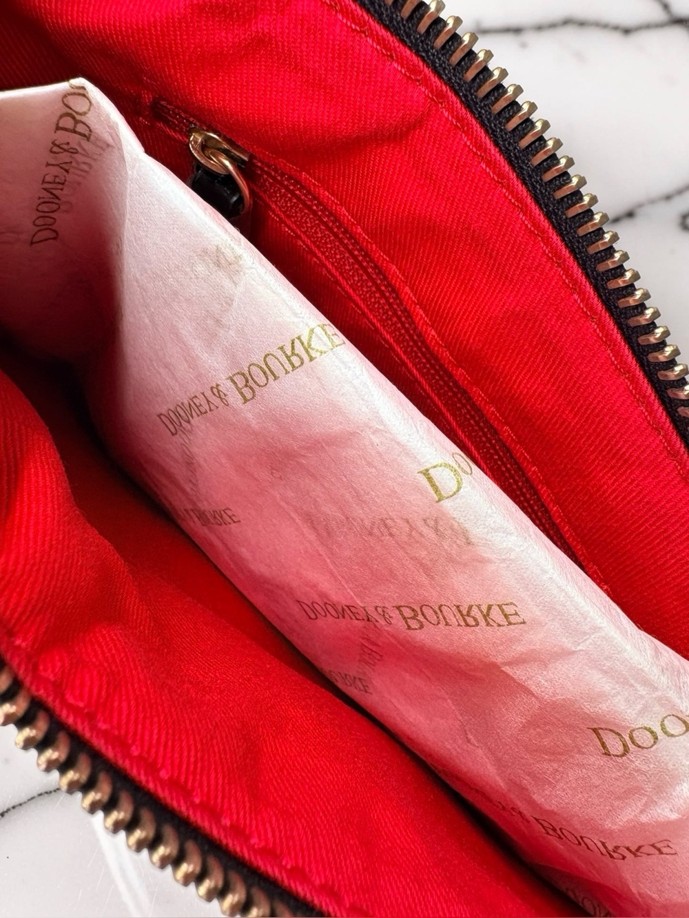 NWT Dooney & Bourke Black Patent Leather Clutch Wristlet Bag Statement Tassel - Picture 11 of 16
